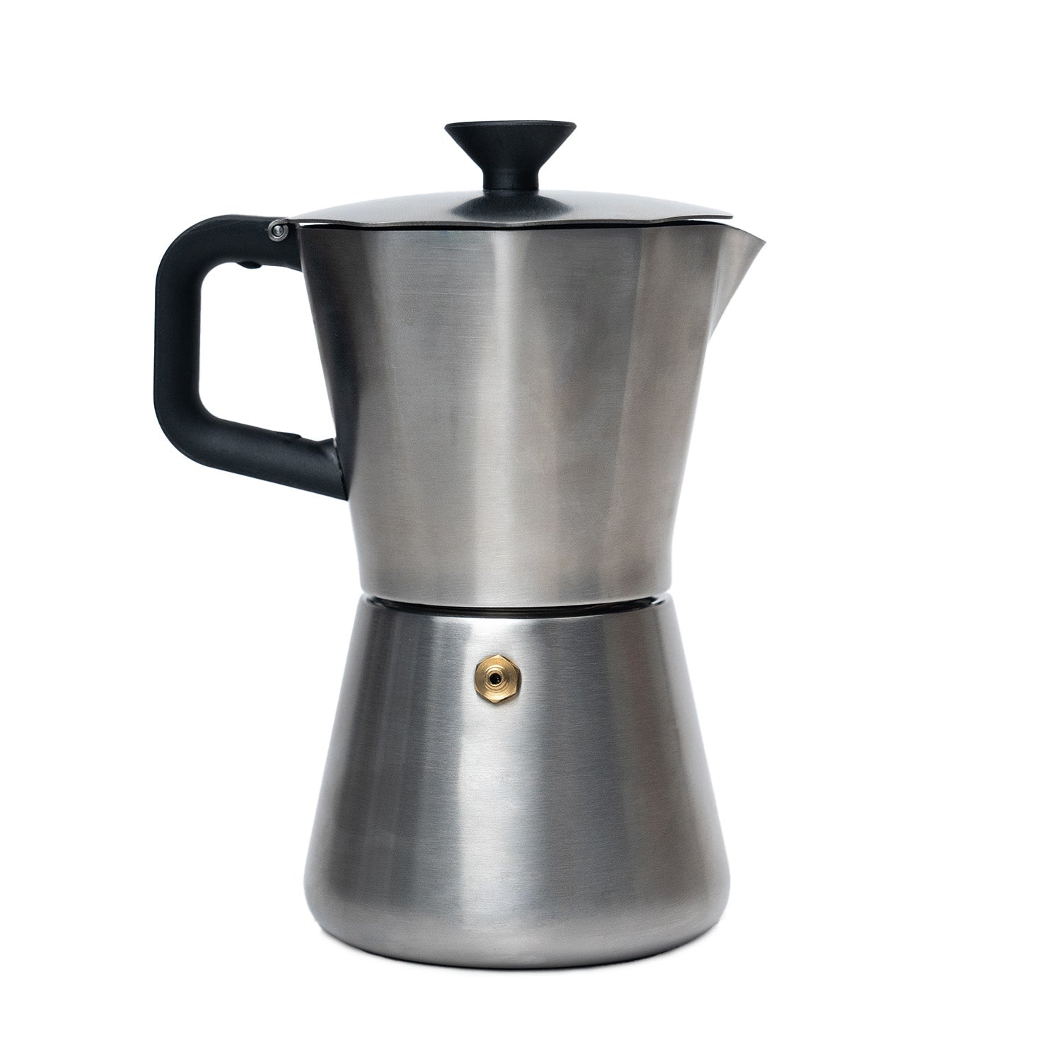 Glass top stove top coffee maker, 4 cup stainless steel coffee