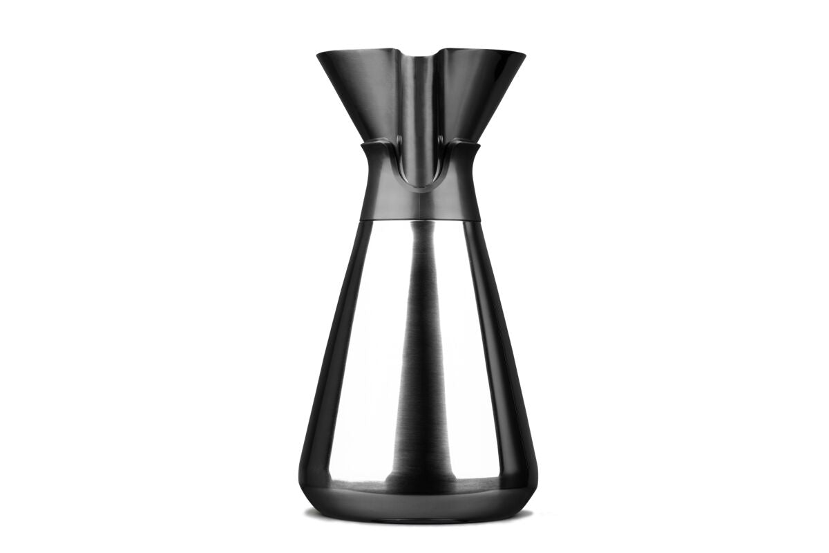 Service Ideas 1 L Stainless Steel Thermal Carafe With Black Skim